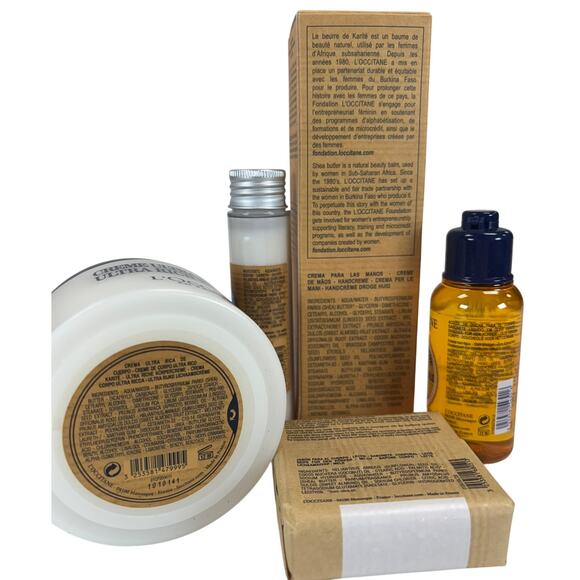 L’OCCITANE 5-Pc Shea Butter Gift Set Body Cream Oil Soap Hand Cream w/ Box - Picture 3 of 8